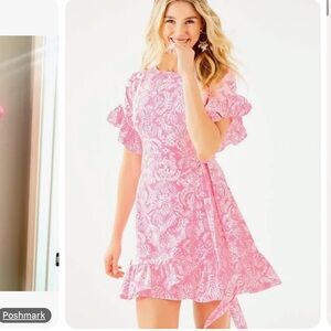 Lilly Pulitzer Darlah Stretch Dress - Havana Pink Clawdia